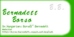 bernadett borso business card